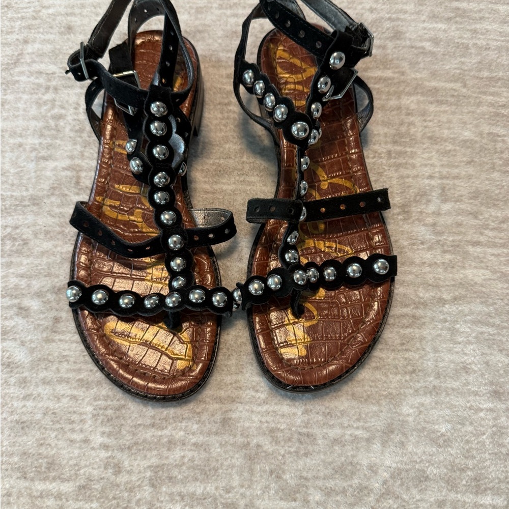 Sam Edelman Black Beaded Sandals